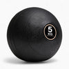 Black exercise ball with '5 KG' label on a white background