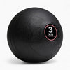 Black slam ball with '3 KG' label on a white background