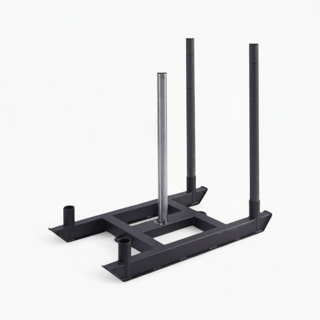 Black metal commercial competition power sled stand on a white background Main image
