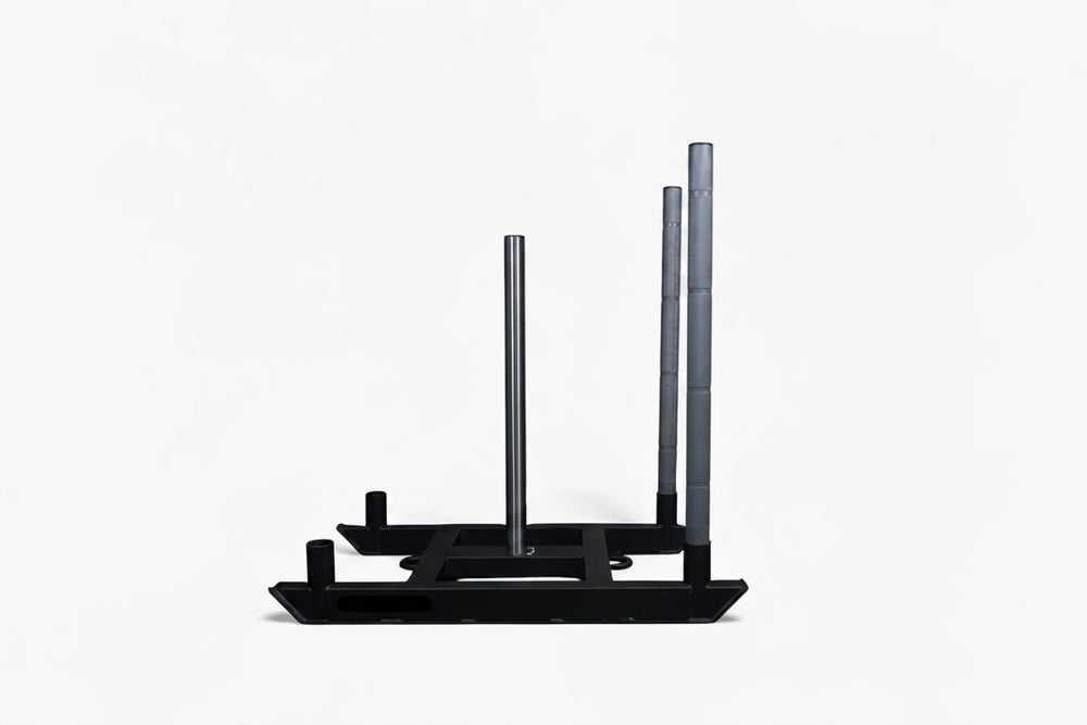 Black power sled with on a white background