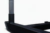 Close-up of a gym power sled on a white background