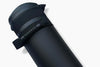Black sand bag for gym workouts on a white background