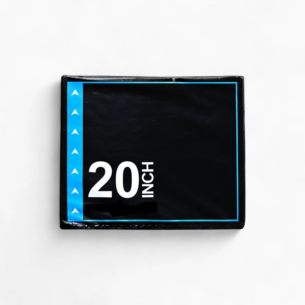 Black jump box with '20 Inch' text on a white background