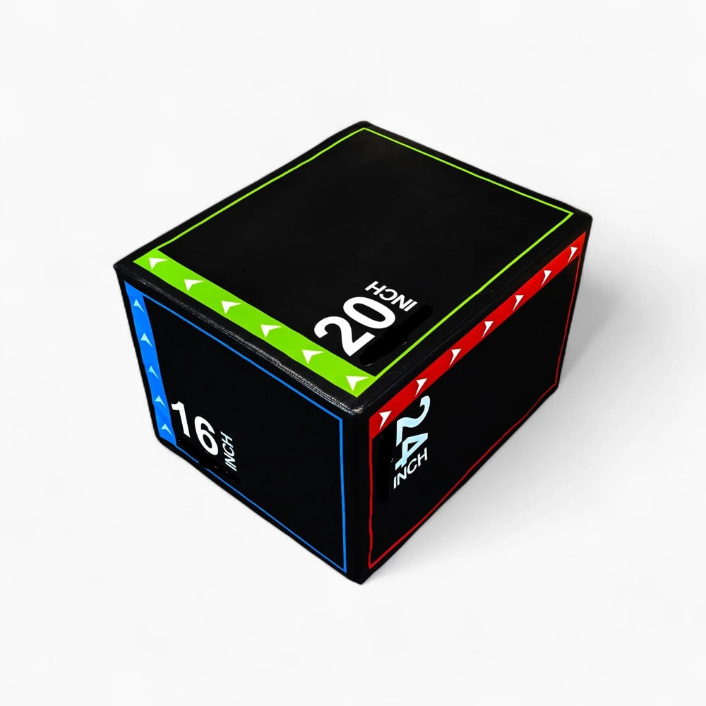 Black jump box with colorful text and numbers on a white background