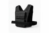 Black weighted vest on a white background