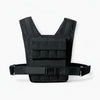 Black weight vest on a white background