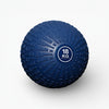 Blue exercise ball with '18 KG' marking on a white background