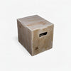 Wooden gym box on a white background