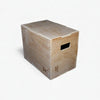 Wooden gym box on a white background