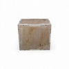 Wooden jump box for gym workouts on a white background