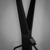 Black exercise ski erg on a gray background