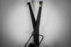 Black ski erg training machine on a gray background