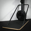Black ski erg against a gray background