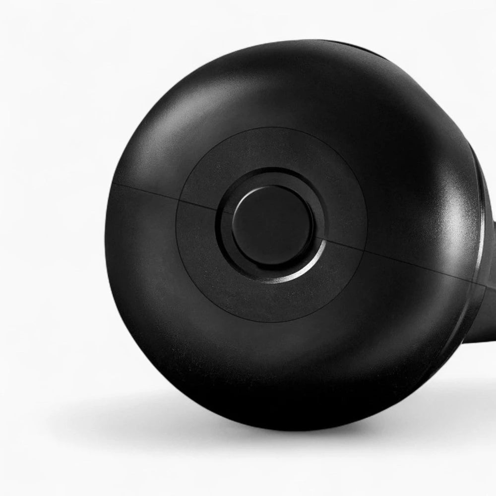 Bottom surface of a kettlebell on a white background