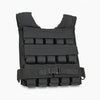 Black weighted vest on a white background
