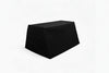 Black gym hip thrust bench on a white background