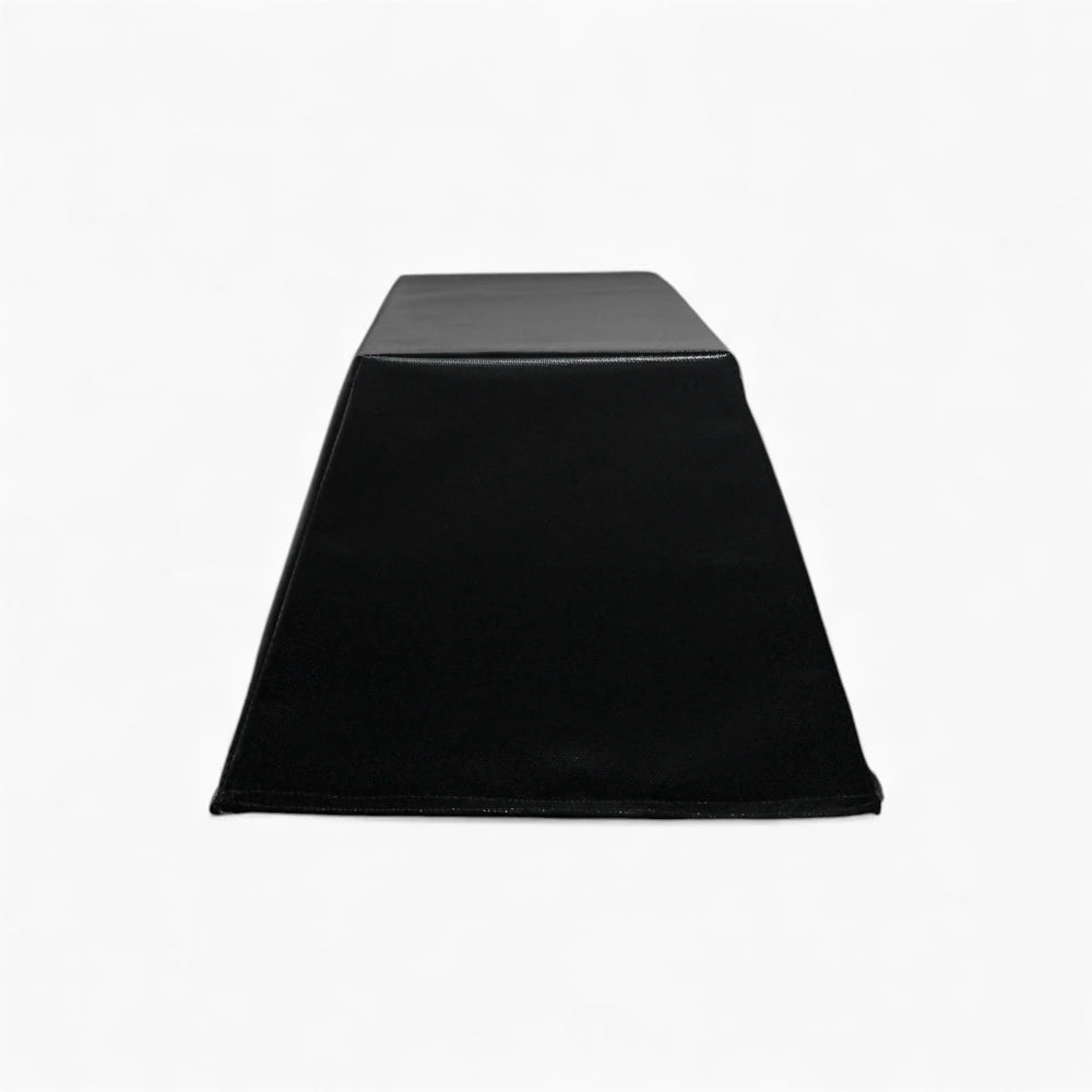 Black hip thrust bench on a white background