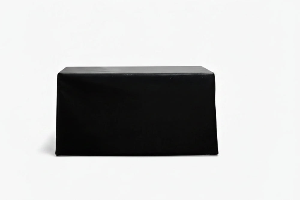 Black gym block on a white background