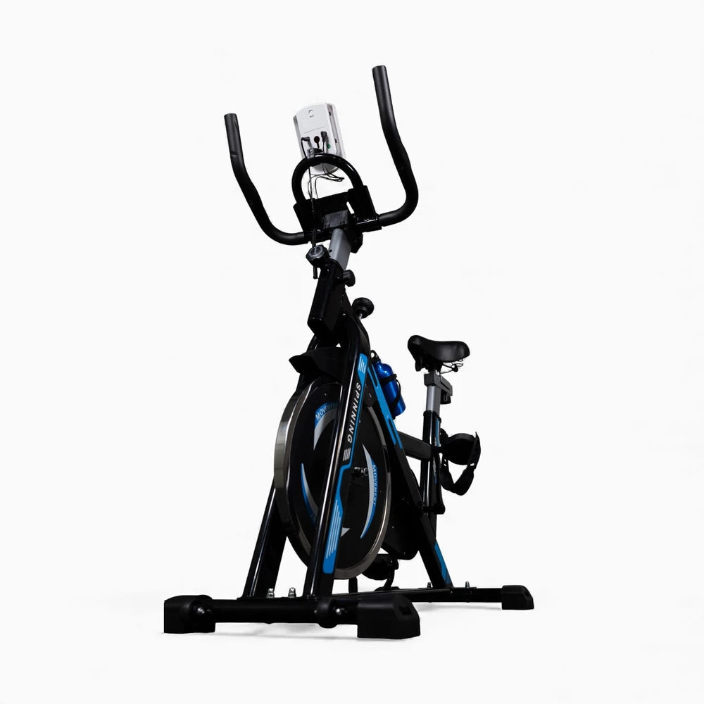 Black and blue exercise bike on a white background - Buy Online Cardio Machine | Gym Superstore
