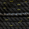 Black battle rope with yellow accents