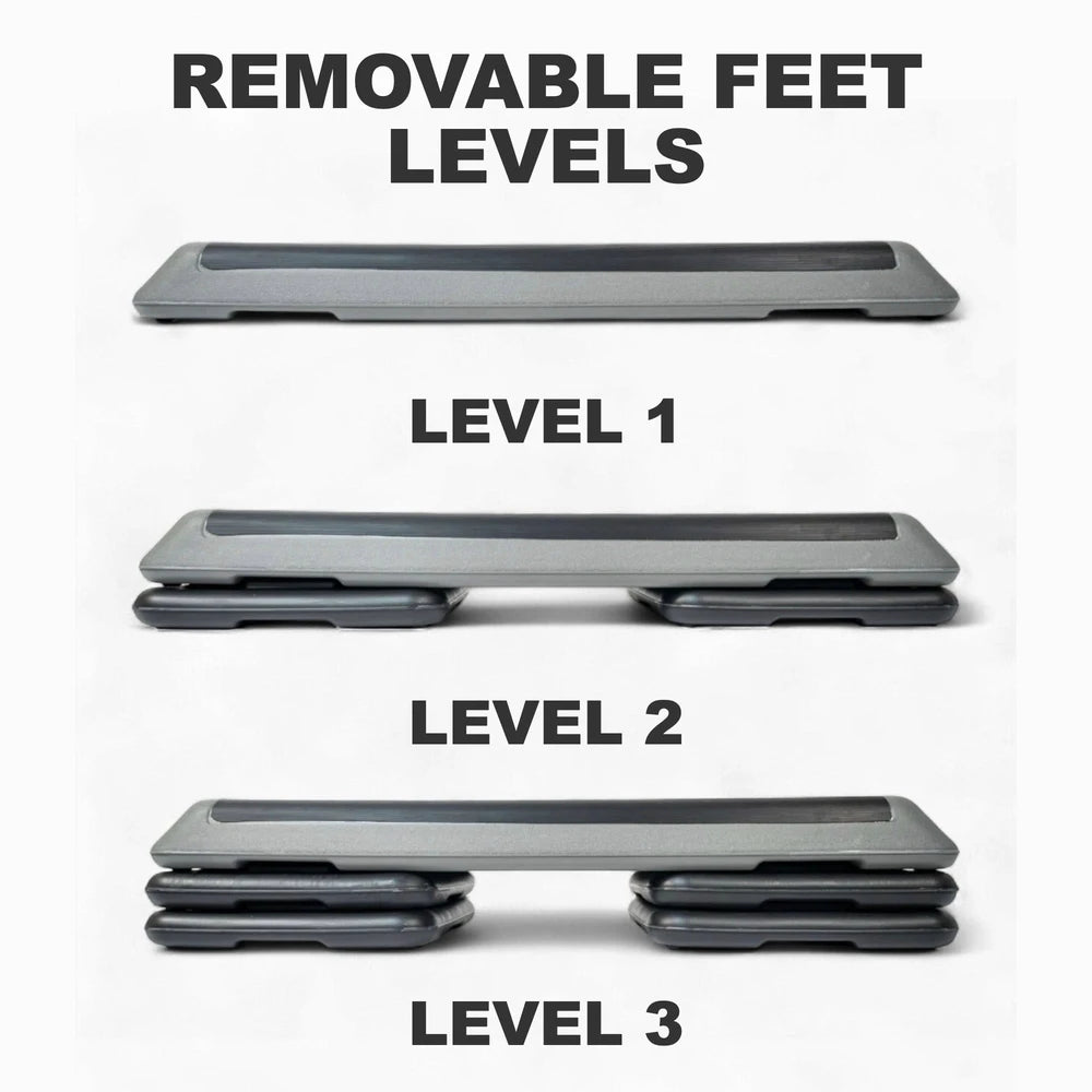Diagram of different height level options on a white background