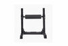 Black bulgarian split squat stand on a white background 