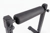 Black bulgarian split squat stand on a white background
