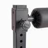 Adjustment pin on a bulgarian split squat stand on a white background