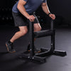 Bulgarian split squat stand on a dark background