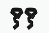 Pair of black gym weight lifting straps on a white background