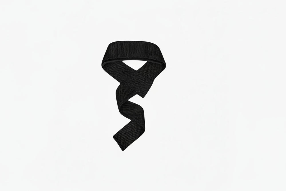 Black wrist wrap on a white background