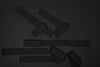 Black weight straps on a dark background