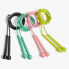 Colourful core pace jump ropes on a white background