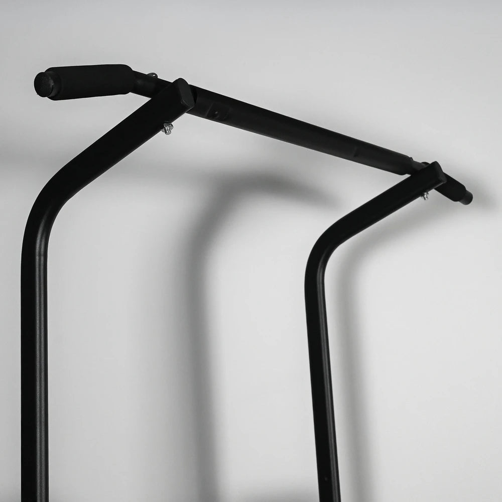 Power tower pull up dip station on a white background