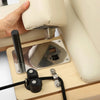 Assembly of a pilates reformer with cream padding