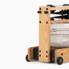 Water rowing machine with wheels on a white background