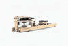 Wooden water rowing machine on a white background