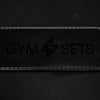 Black leather detail strap with white stitching