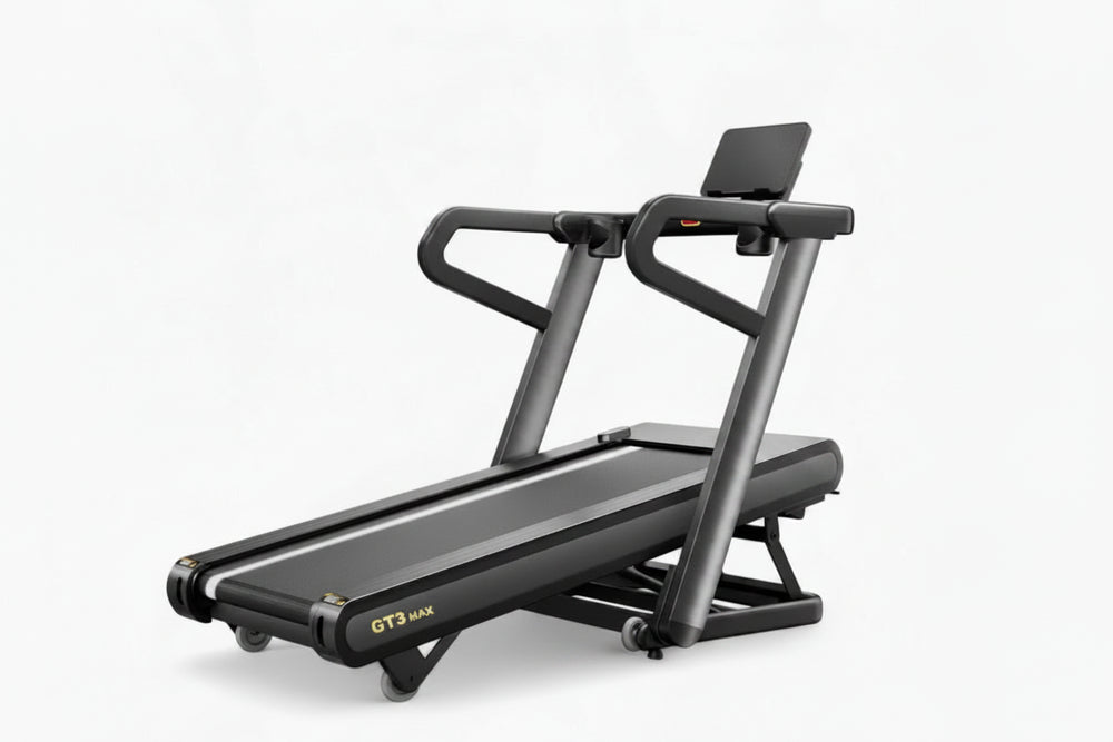 Treadmill with 'GT3 Max' branding on a white background