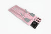 Pink pilate reformer board on a white background