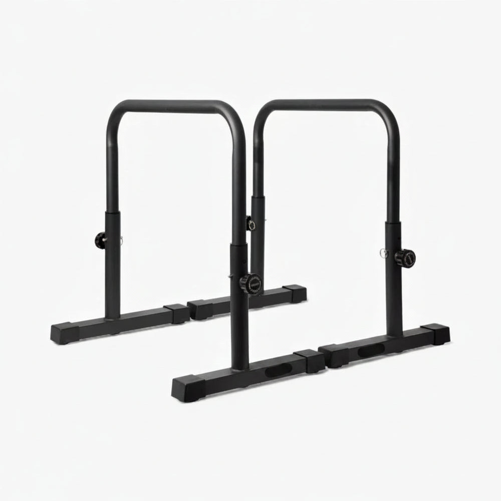 Black pull-up bar stand on a white background