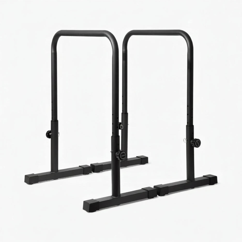 Black pull-up bar stand on a white background