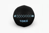 Black 10kg slam ball on a white background