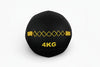 Black slam wall ball 4KG on a white background