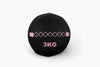 Black 3kg slam ball with pink accents on a white background