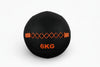 Black and orange wall ball with on a white background