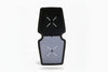 Black and gray slam ball target on a white background