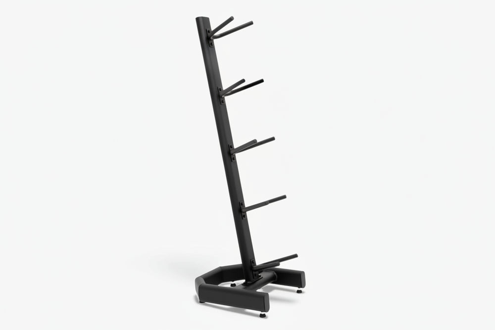 Storage rack for slam balls on a white background