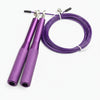 Steel velocity jump rope in purple on a white background