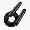 Black metal hose with connectors on a white background